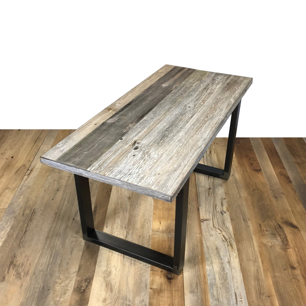  Table en bois ancien gris 